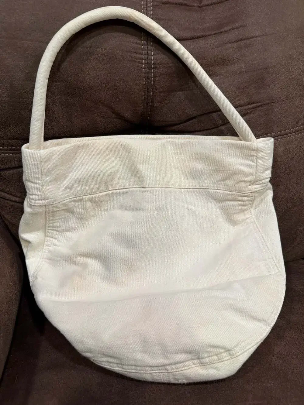 Xhilaration Off-White Canvas Wildflower Embroidered Hobo Shoulder Bag